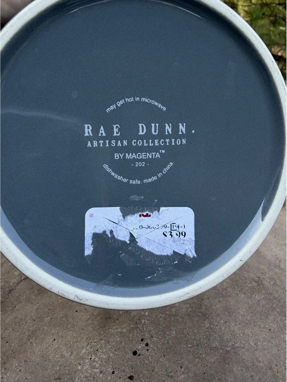 RAE DUNN HALLOWEEN PET BOWL SPOOKY Ghost Image Black Grey New